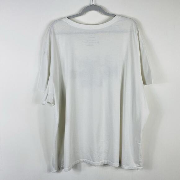 Torrid Size 3X Livin My Best Life Relaxed Fit Short Sleeve Tee T-Shirt Top White - Picture 2 of 5